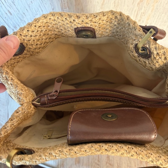 Rosetti Brown Woven Shoulder Bag with Coin Pouch - Picture 5 of 9